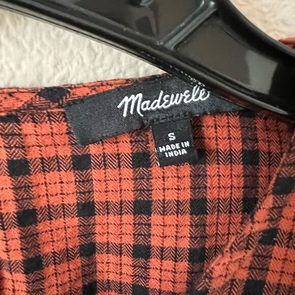 Madewell Ruffle-Front Plaid Top - Picture 8 of 13